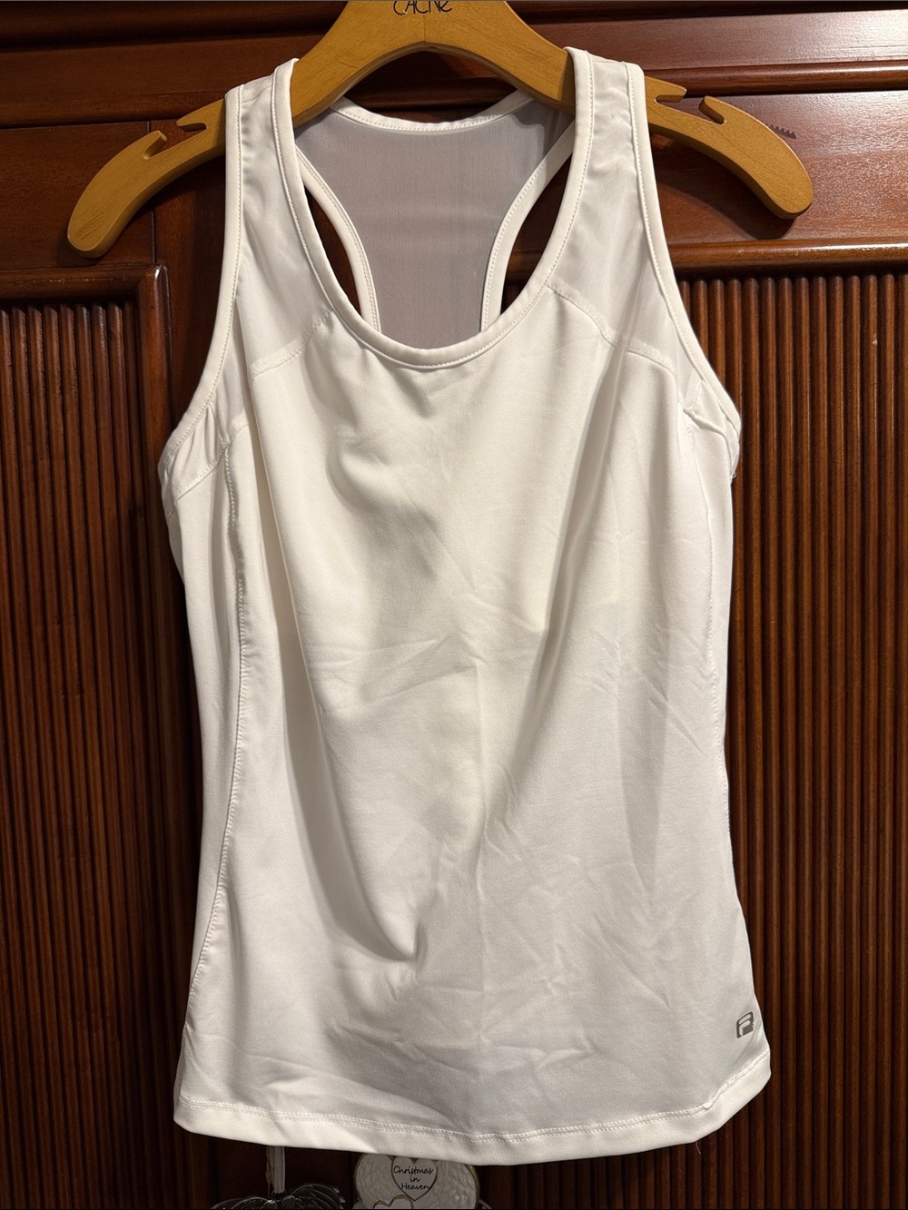 Fila White Racerback Performance Tank